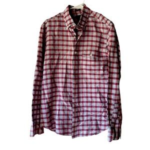 J.Crew Men's Plaid Baird McNutt Irish Linen Shirt